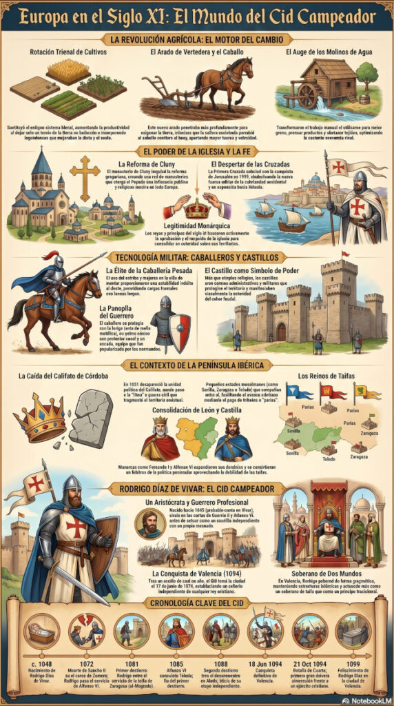 ¿Cómo era la Europa del siglo XI cuando vivió el Cid Campeador? inforgrafia vertical
