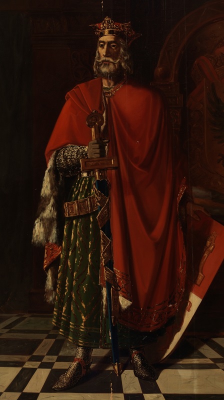 Alfonso VI "el Bravo" . Rey de León y Castilla (1072-1109).  Serie cronológica de los reyes de España, un proyecto museístico ideado en 1847 por José de Madrazo